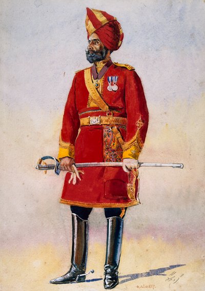Der Kommandant der Bharatpur-Infanterie, Illustration für 